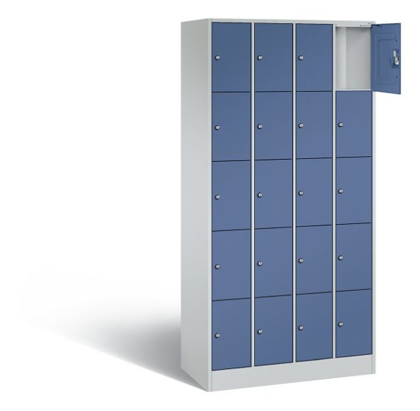 C+P Schließfachschrank Serie 8070, H1950xB900xT480 mm, Grau/Fernblau, 80700-40 S10449