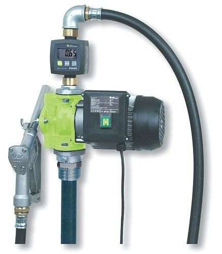 DENIOS Elektrische Fasspumpe V, mit Ölzapfventil und Mengenzähler, 840 mm Tauchtiefe, 117703
