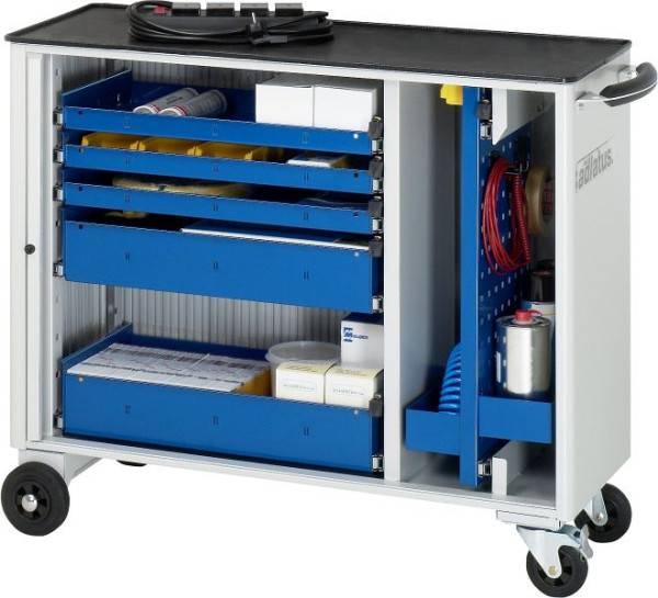 RAU gereedschapswagen serie adlatus model 10050, B1025 x D400 x H860 mm, inclusief metalen steun, 02-10050.11