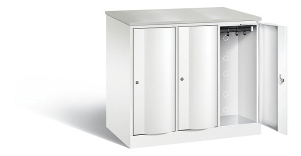 C+P XL lockerkast Resisto, H1077xB1148xD640mm, kleur: verkeerswit, 8271-373 S10079