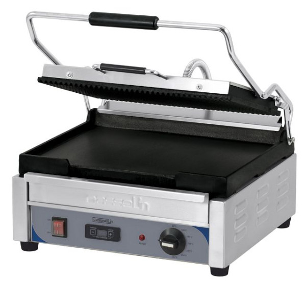 Casselin Panini-Grill L - Premium - Gegroefd / Glad met Timer, CGPRLGPT