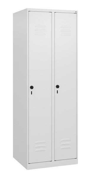 C+P luierkluis Classic PLUS met middenwand, 2 vakken, 1700x600x500mm, 9016/9016, veiligheidsdraaigrendel, 0800007-20F S10012