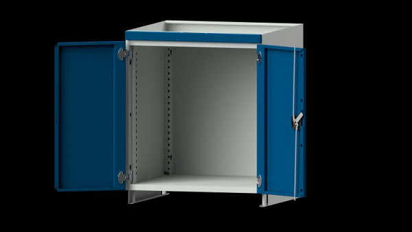 ANKE werkbanken bovenkast modulair kastsysteem, model 300, 715 x 720 x 800 mm, RAL 7035/5010, met deuren, 631.091