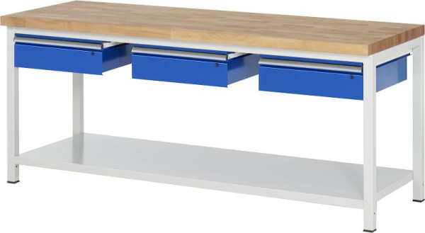 RAU werkbank serie 8000 - model 8003A6, B2000 x D700 x H840-1040 mm, 03-8003A6-207B4H.11