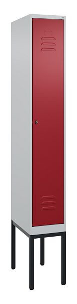 C+P luierkluis Classic PLUS met middenwand, frame, 2120x300x500mm, 7035/3003, cilinderslot, 0800307-10F S10016