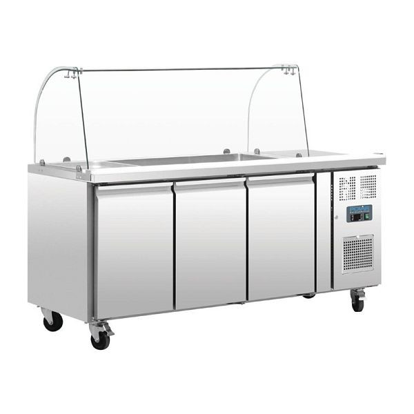 Polar 3-deurs saladette met beschermkap, CT394