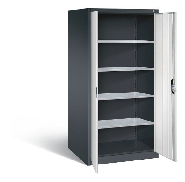 C+P gereedschapskast Acurado, H1950xW930xD800mm, kleur: zwartgrijs/lichtgrijs, verzonken handgreep, 8924-00 S10186