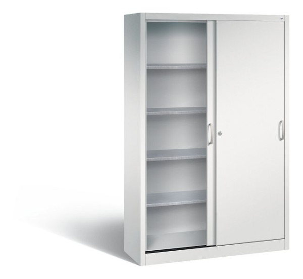 C+P schuifdeurkast Acurado, H1950xB1200xD400mm, kleur: lichtgrijs, beugelgreep, 2049-00 S10072