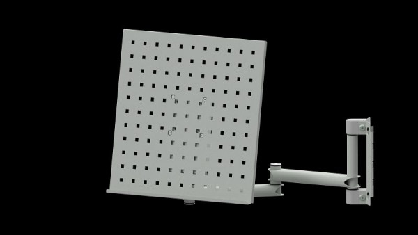 ANKE werkbanken scharnierarm systeem opbouw met geperforeerde wand, 450 x 450 mm, RAL 7035, 960.725
