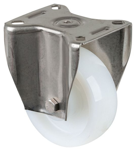 BS rollen RVS zwaarlastwiel bokwiel, RVS, kunststof wiel, glijlager, schroefplaat, diameter 100 mm, HS110.A90.100