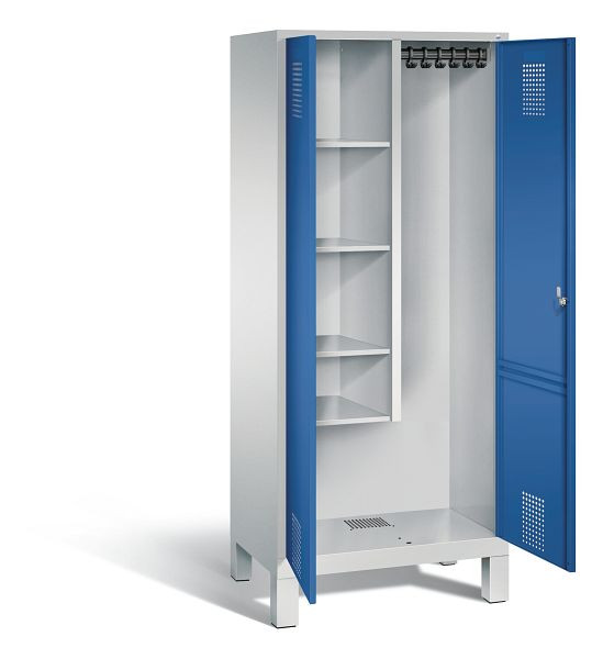 C+P reinigingsmiddelenkast Evolo, H1850xW810xD500mm, kleur: lichtgrijs / gentiaanblauw, 48110-02 S10055