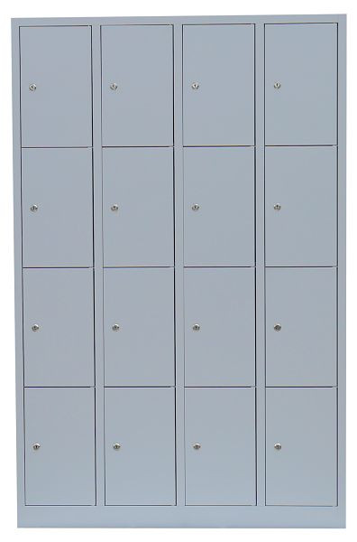 Lüllmann stalen compartimentenkast, 1800 x 1170 x 500 mm, lichtgrijs/lichtgrijs, 520440