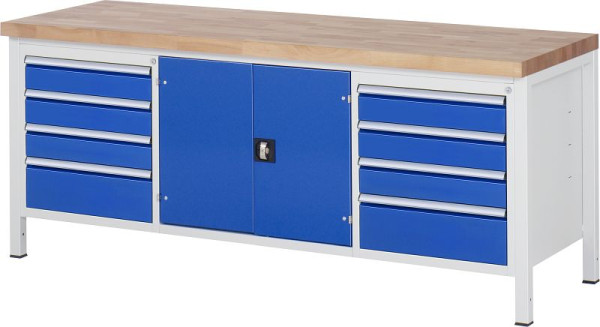RAU werkbank serie 8000 - model 8909, B2000 x D700 x H840-1040 mm, 13-8909A2-207B4H.11