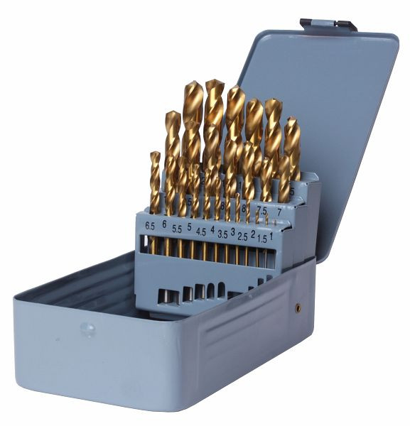 GSR spiraalborenset 25-delig rechts DIN 338 HSS-G TiN 1 mm - 13 mm, 08344300