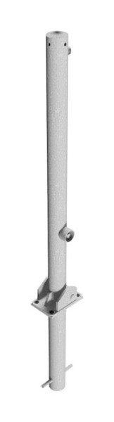 Schake-afzetpaal van stalen buis Ø 60 x 2,5 mm, opklapbaar met driehoekslot, voor inzetting in beton met bodemhuls type 470, 460FUH