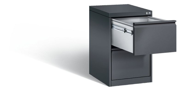 C+P hangmappenkast Acurado, H733xB433xD590mm, kleur: zwart-grijs, handgreep, 12412-311 S10000