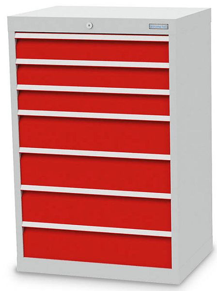Bedrunka + Hirth ladekast, diepte 500 mm, R 24-16, 680 x 500 x 1019 mm, 7 x lades (3x 100VA, 4x 150VA), draagvermogen 75 kg, 60.340-75