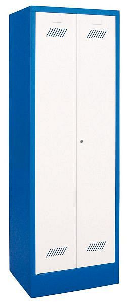 Pavoy Kleiderschrank mit Sockel 1850/500/600, 2 Abteile, Zylinderschloss, gemeinsam verschließbar, 20201-213-731-910