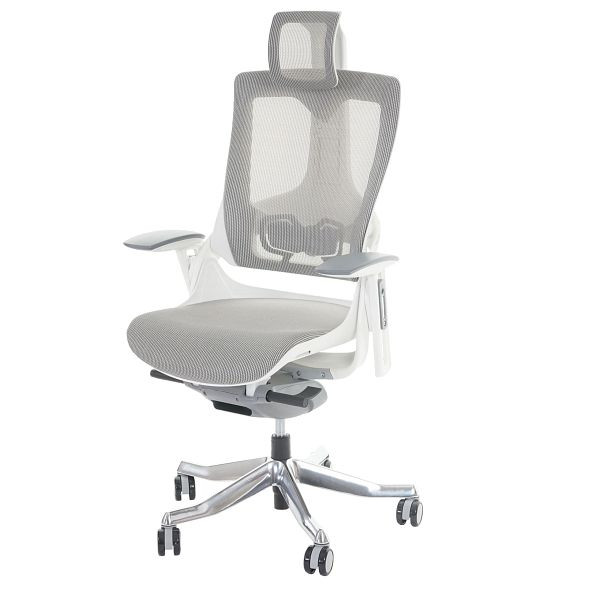 Mendler bureaustoel MERRYFAIR Wau 2, bureaustoel, bureaustoel, bekleding/mesh, ergonomisch, witgrijs, 44382