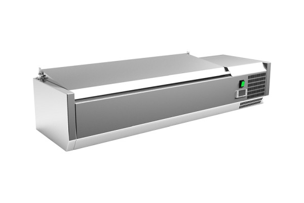 Gastro-Inox RVS bovenkoeling 5x GN1/4 met deksel, 209.121