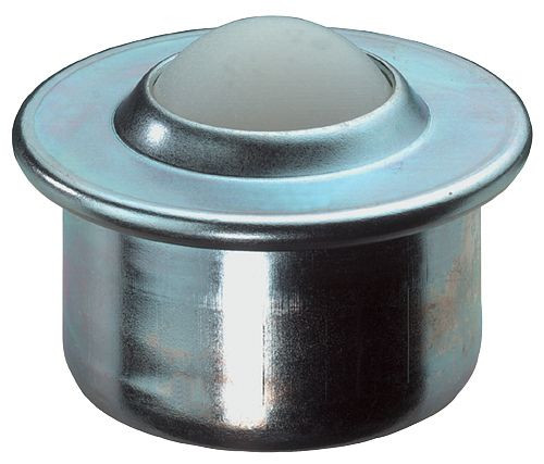 BS rollen kogelrol, draagvermogen 10 kg, dw 22 mm, behuizing gegalvaniseerd staal, kunststof kogels, VE 2 stuks, E36.022