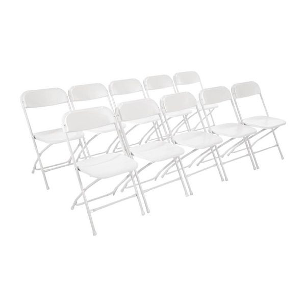 Bolero lichtgewicht klapstoelen wit, PU: 10 stuks, GD387