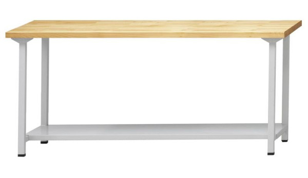 ANKE werktafel; 2000 x 800 mm; RAL 7035; Plank van plaatstaal, 600 mm diep