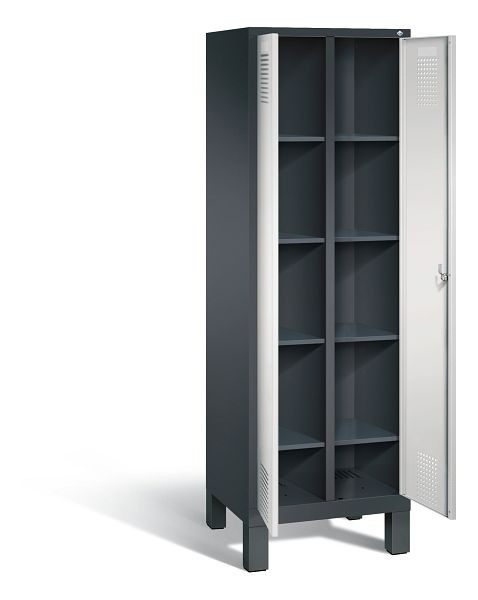 C+P washok Evolo, H1850xW610xD500mm, kleur: zwartgrijs/lichtgrijs, 48012-20B S10020