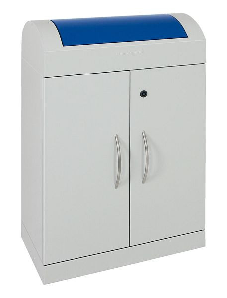 stumpf afvalscheiding TD 1, RAL 7035 / RAL 5010, verzinkte binnenbak, 1x90 liter, 5604007
