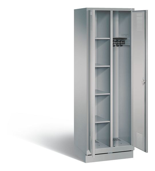 C+P reinigingsmiddelenkast Evolo, H1800xB610xD500mm, kleur: wit aluminium, 48160-20 S10134