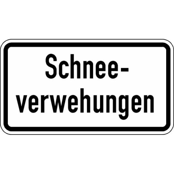 Steen HGS winterbord/verkeersbord sneeuwstorm nr. 2012, 412x750mm /RA2/platte vorm 2mm, 2012-321