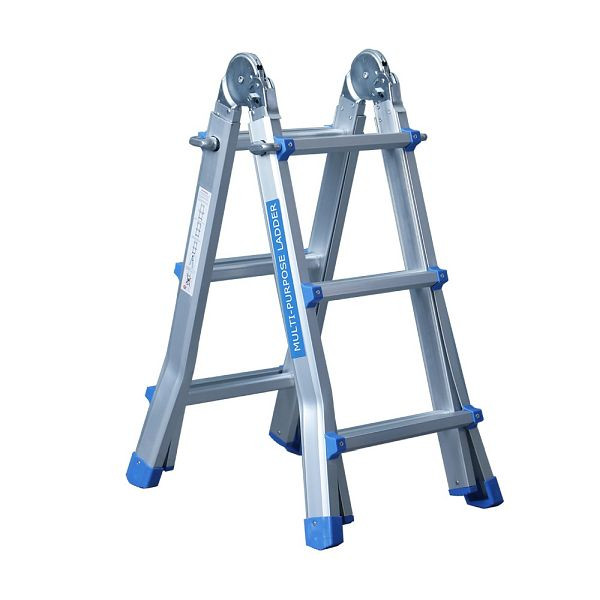 VaGo-Tools vouwladder, telescopische ladder, trapladder, 4 x 3 multifunctionele ladder, aluminium ladder, AL-XT-403_av