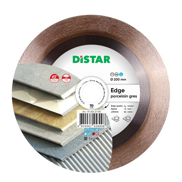 Distar diamantdoorslijpschijf 1A1R 200 Edge, voor keramische tegels, porselein, 11120421015