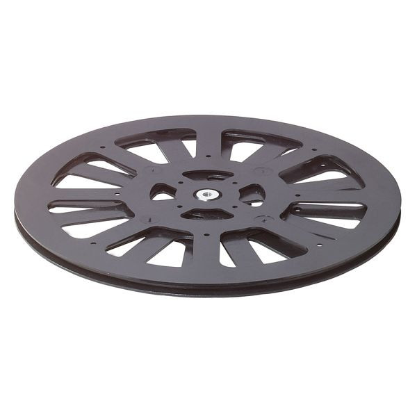 BS rollendraaikrans, draagvermogen 80 kg, dikte 9 mm, buitendiameter 162 mm, zwart kunststof, VE 4 stuks, D85.162