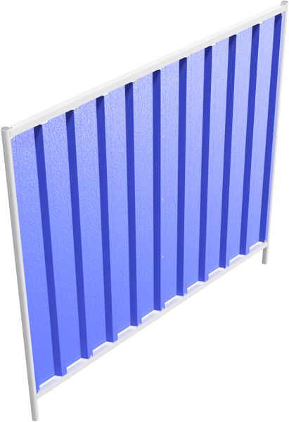 Schake bouwhek trapeze, plaatcoating: blauw, hoogte: 2,0 m, 3B2022B