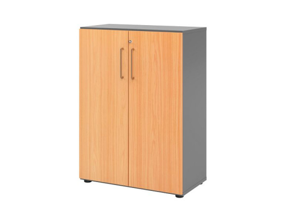 Hammerbacher kast 3OH 938T3 grafiet/beuken, 80 x 42 x 110 cm, V938T3/G/6/BS