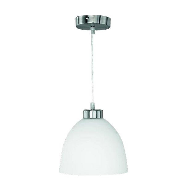 Mendler Reality, Trio hanglamp mat nikkel, glas opaal wit, D=20cm, 8964