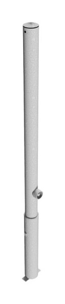 Schake afzetpaal, stalen buis Ø 60 x 2,5 mm, afneembaar met driehoekslot, thermisch verzinkt, zonder oog, 460F