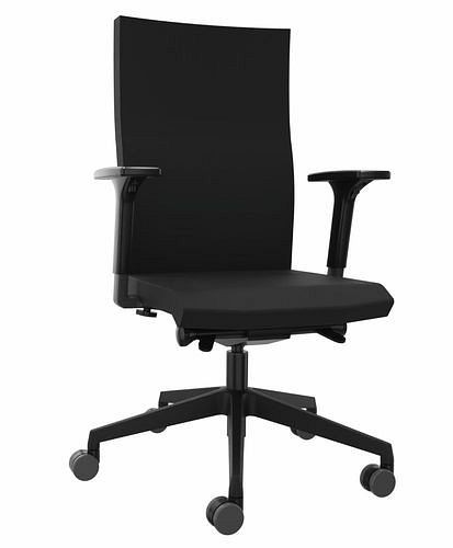 Dauphin bureaustoel to-strike comfort, met armleuningen, synchroonmechanisme, zwart, 292404