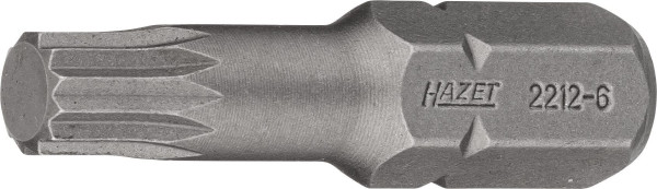 Hazet bit, massieve zeskant 8 (5/16 inch), inwendig meertands profiel XZN, M6, 2212-6