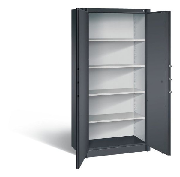 C+P brandwerende kast Certos, H1950xW930xD500mm, kleur: zwartgrijs, dagschoot, 5 OH, 1170-00 S10019