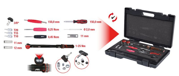 KS Tools RDKS / TPMS gereedschapsset voor bandenspanningscontrolesystemen, 13-delig, 100.1180