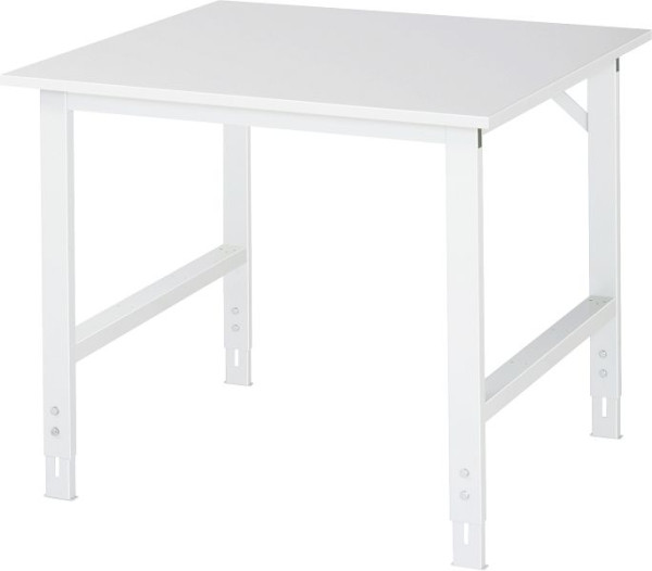 RAU Tom serie werktafel (6030) - in hoogte verstelbaar, melamine plaat, 1000x760-1080x1000 mm, 06-625M10-10.12