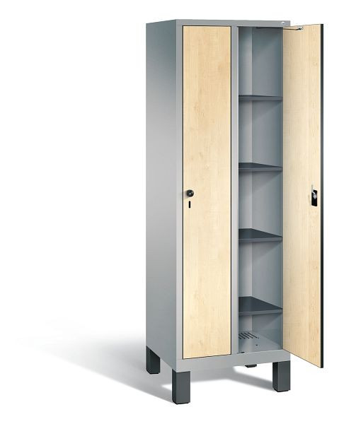 C+P washok Evolo, H1850xW610xD500mm, kleur: wit aluminium / Donau esdoorn decor, 48010-20B S10034
