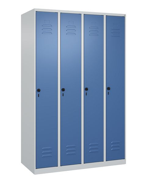 C+P luierkluis Classic PLUS, 4 vakken, 1850x1200x500mm, 7035/5023, veiligheidsdraaigrendel, 080000-40 S10005