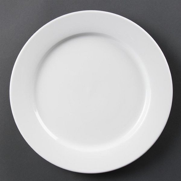 Olympia whiteware bord met brede rand 28cm, VE: 6 stuks, CB482