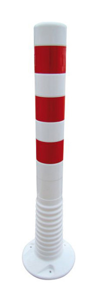 Schake Flexi-paal wit rode reflecterende strips Ø 80 mm, hoogte 750 mm Ø 80 mm, PUR, 3 reflecterende strips, incl. 3 schroeven en pluggen, 412222