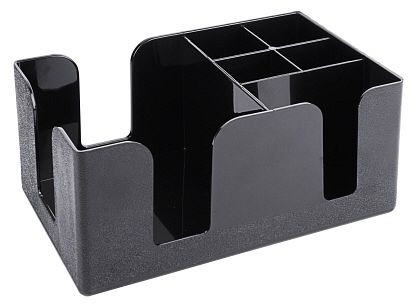 Contacto barcaddy, zwart, 6 compartimenten, 2098/004