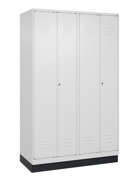 C+P luierkluis Classic PLUS SW, onderstel, 4 vakken, 1950x1200x500mm, 9016/9016, cilindersloten, 080022-40 S10029