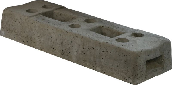 Schake bouwhekbasis van beton, lengte: 700 mm, hoogte: 125 mm, breedte: 220 mm met 6 gaten (Ø 42 mm) 36 kg, 3F100